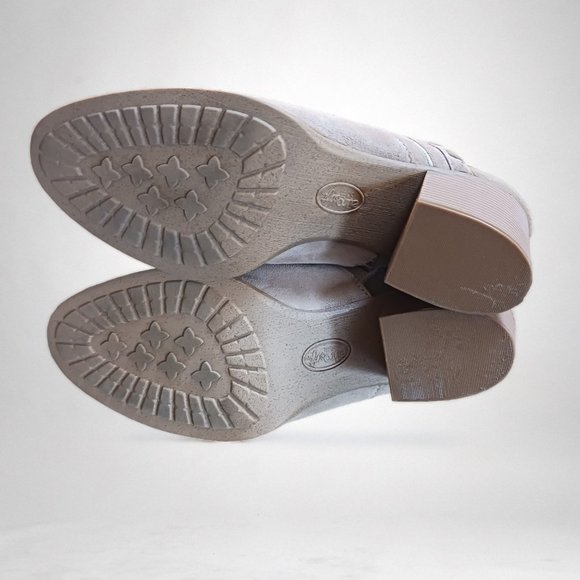 Sofft Euro Soft Sandy Tan Suede Block Heel Clogs Slip On Mules Size 10M - Picture 9 of 16